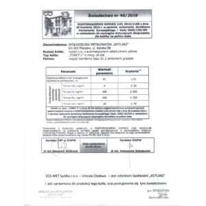 Kocioł TORET 19kW 2