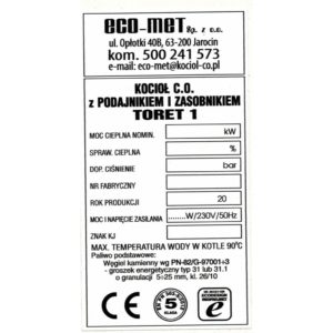 Kocioł TORET 13kW 1