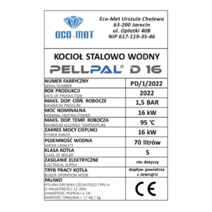 Kocioł PellPal D 16kW