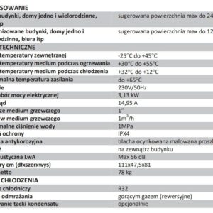Pompa ciepła TX-9500 PRO