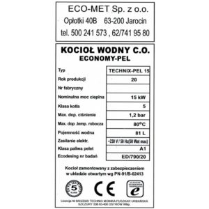Kocioł Technix Pell 15