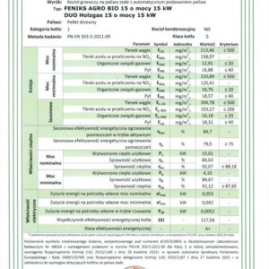 Kocioł na pellet Feniks AGRO BIO 15 kW