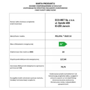 Kocioł pelletowy PELLPAL DUO 14kW